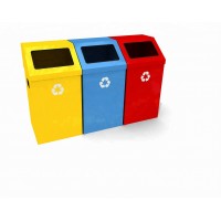 3 Compartment Metal Recycle Bin Mak-605a